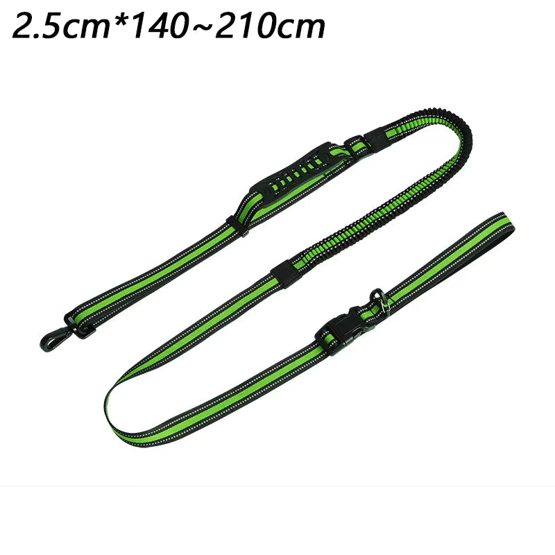 Hands Free High Qulity Retractable Hands Free Dog Leash for Running Dual Handle Bungee Leash Reflective for Large Pet Supplies