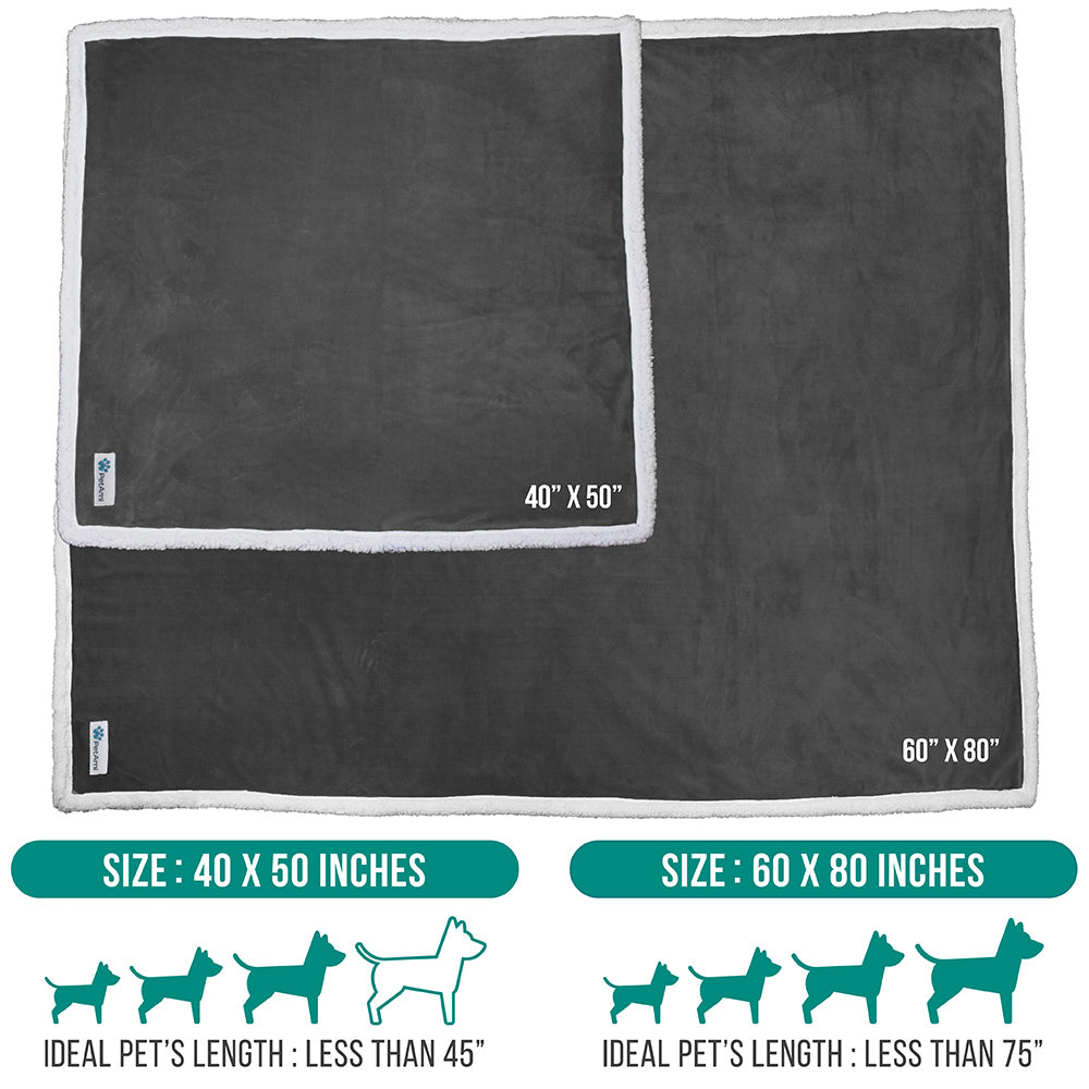 Dog Blanket for Medium Large Dogs Pet Soft Fleece Durable Warm Sherpa Reversible