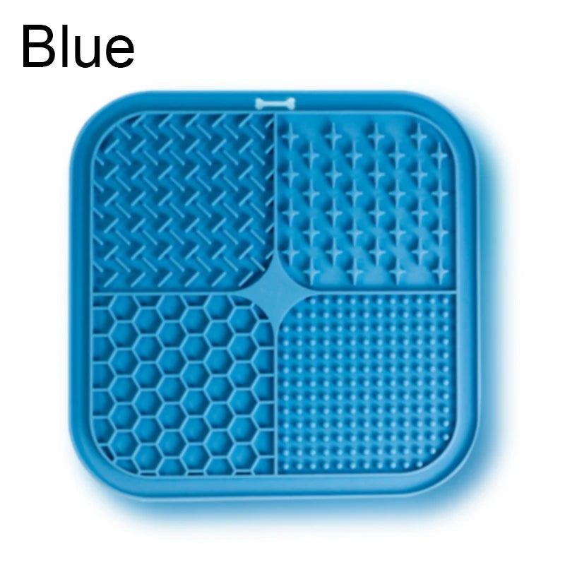 Pet Placemat Cat Slow Feeding Mat Dog Lick Mats Silicone Pets Eating Slowly Food Pad Cats Dogs Lick Yogurt, Peanut Butter
