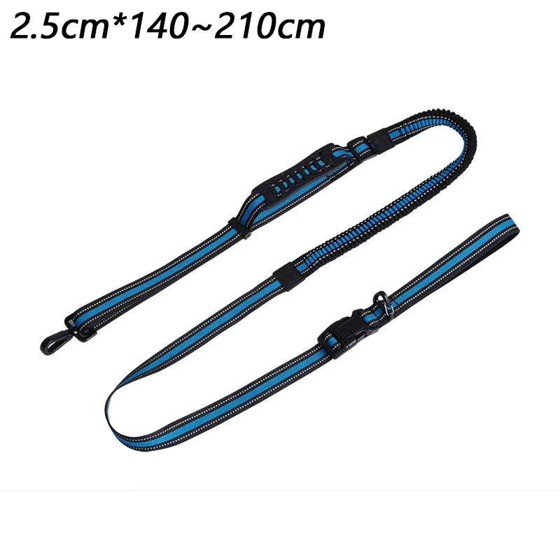 Hands Free High Qulity Retractable Hands Free Dog Leash for Running Dual Handle Bungee Leash Reflective for Large Pet Supplies