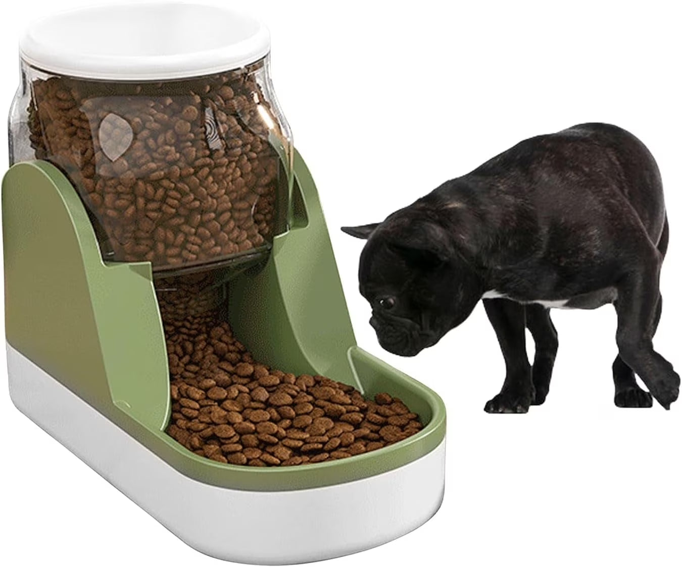 Automatic Dog Food Feeder Gravity Cat Food Dispenser Large Capacity Pet Self Feeding Station Bowl Dish for Small and Medium Dogs Cats,1 Gallon,Blue