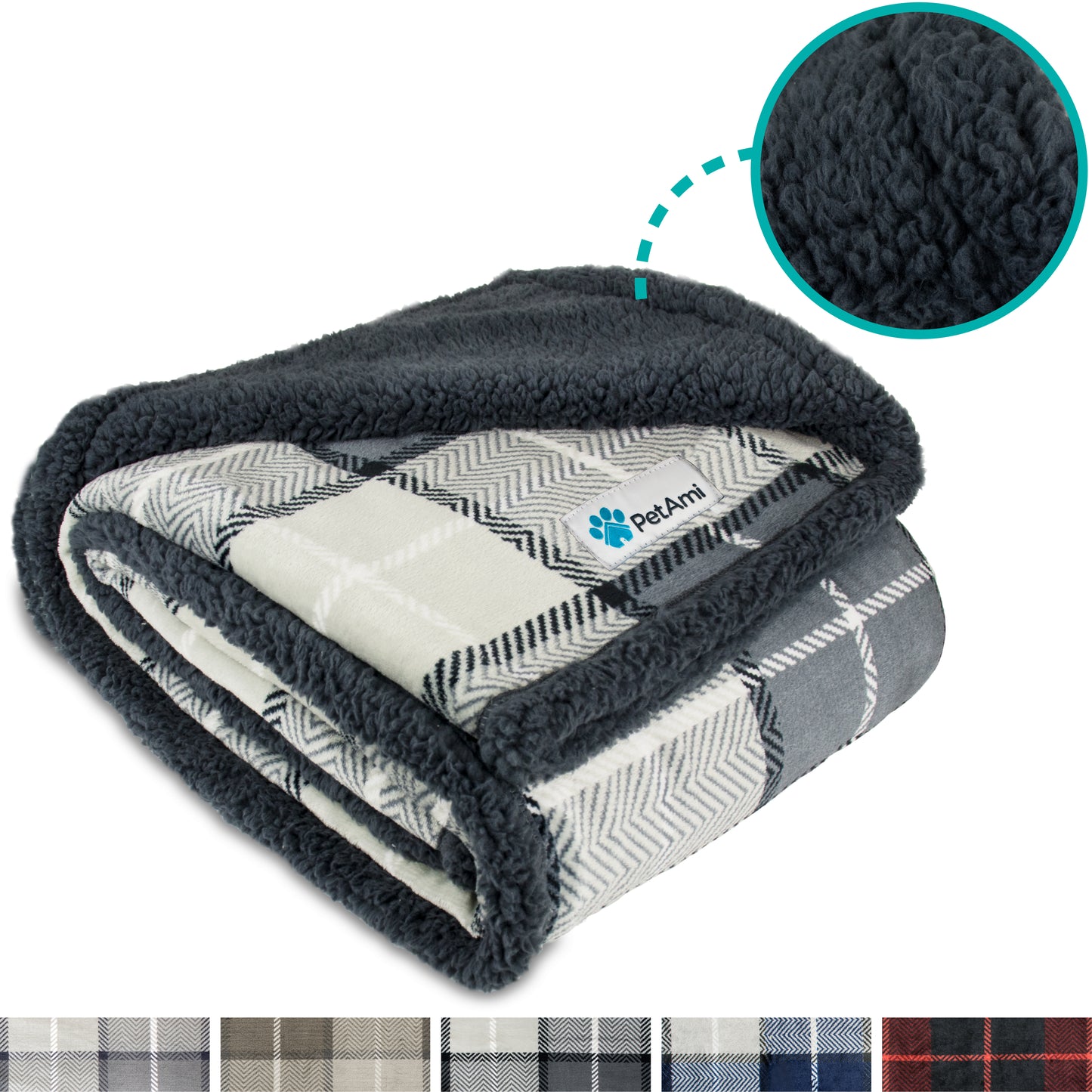 Dog Blanket for Medium Large Dogs Pet Soft Fleece Durable Warm Sherpa Reversible