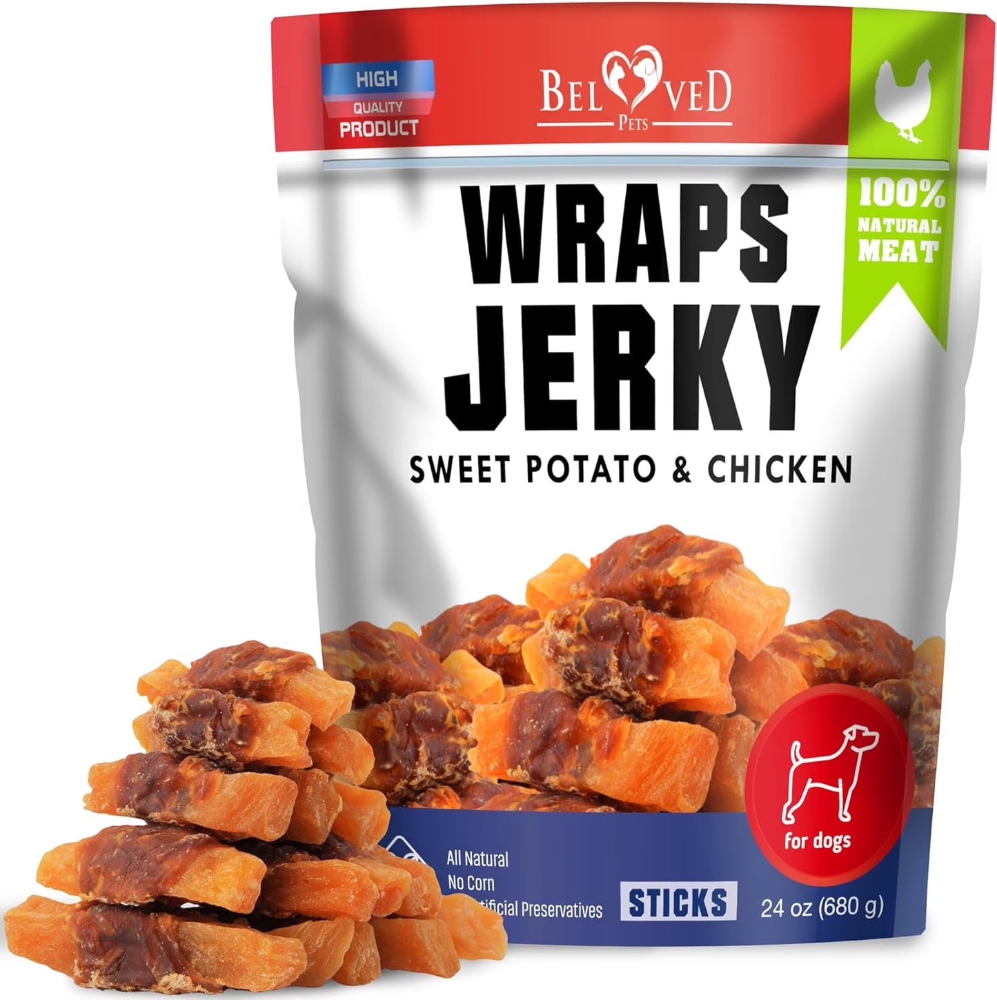 Duck Jerky Dog Treats 680GR - Human Grade Pet Snacks & Grain Free Organic Meat - Natural High Protein Dried Strips - Best Chews for Training Small & Large Dogs - Bulk Soft Pack (Duck)