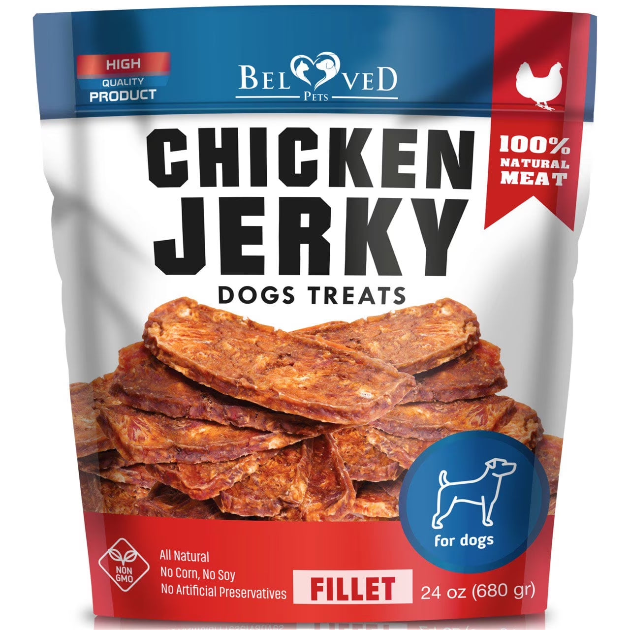 Duck Jerky Dog Treats 680GR - Human Grade Pet Snacks & Grain Free Organic Meat - Natural High Protein Dried Strips - Best Chews for Training Small & Large Dogs - Bulk Soft Pack (Duck)