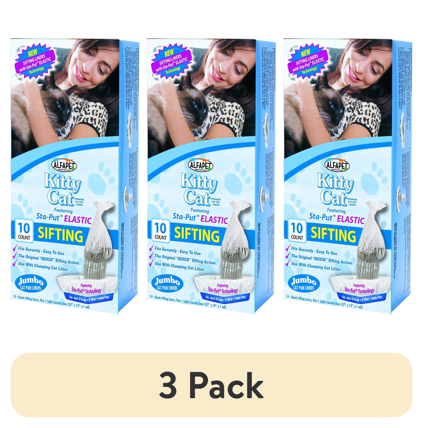 Alfa Pet Sifting Elastic Cat Pan Liners