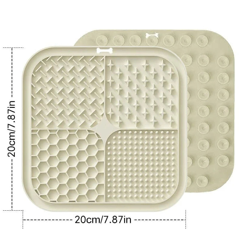 Pet Placemat Cat Slow Feeding Mat Dog Lick Mats Silicone Pets Eating Slowly Food Pad Cats Dogs Lick Yogurt, Peanut Butter
