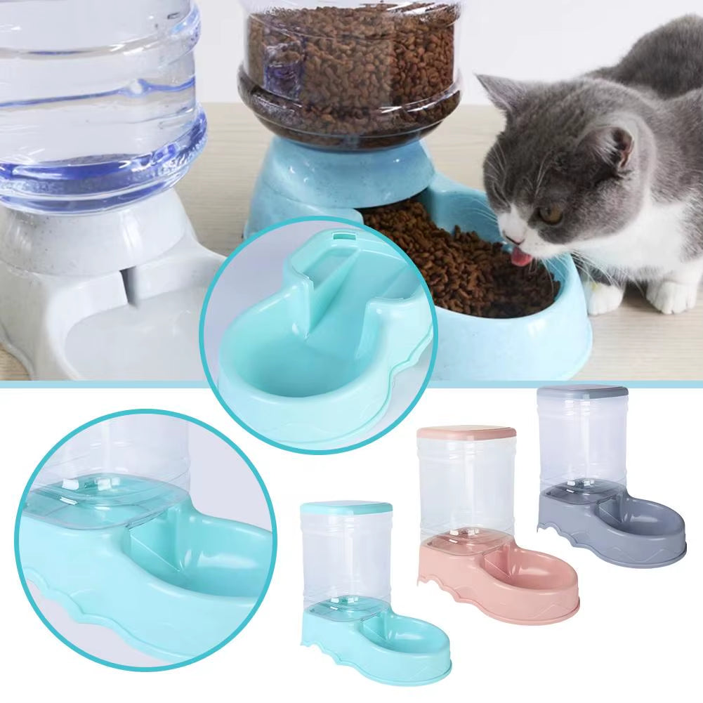 Pet Automatic Feeder Cat Drinking Bowl Cat Bowl Large Capacity Dog Bowl Combination Storage Bin Pet Supplies