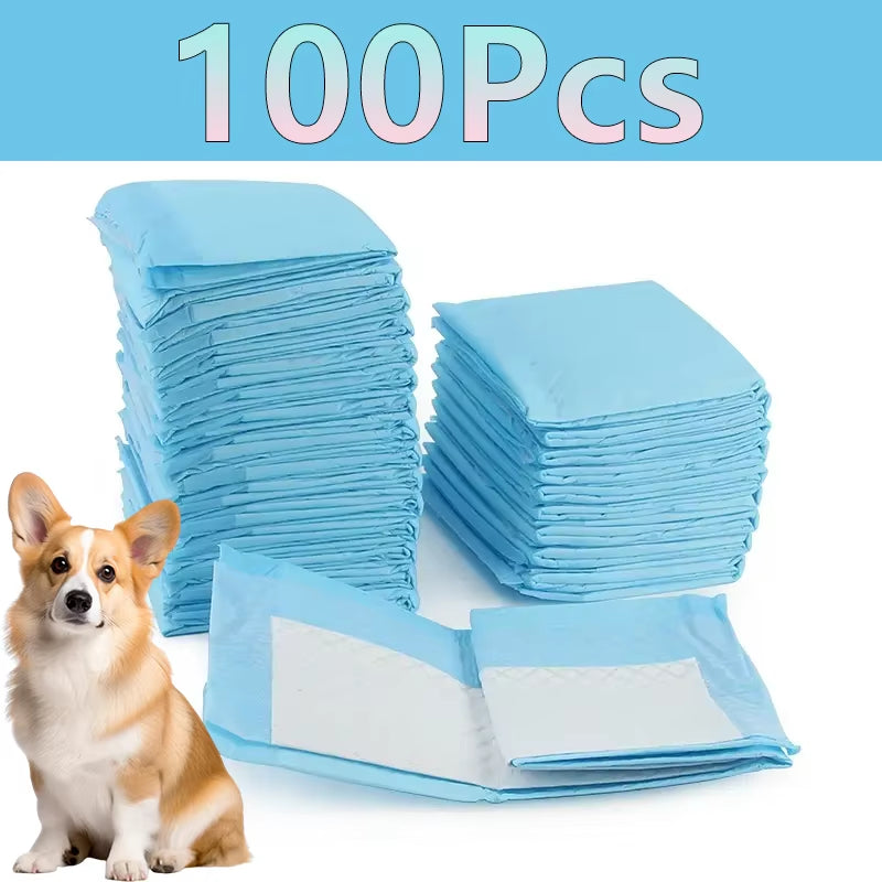 50/100Pcs Dog Disposable Urine Pads, Dog Diapers High Absorbent Pet Cage Pads Puppy Potty Training Pads