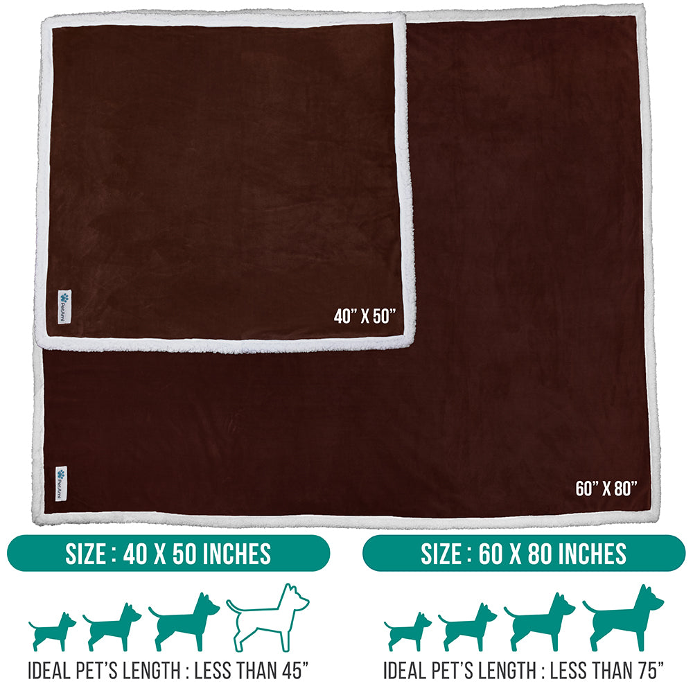 Dog Blanket for Medium Large Dogs Pet Soft Fleece Durable Warm Sherpa Reversible