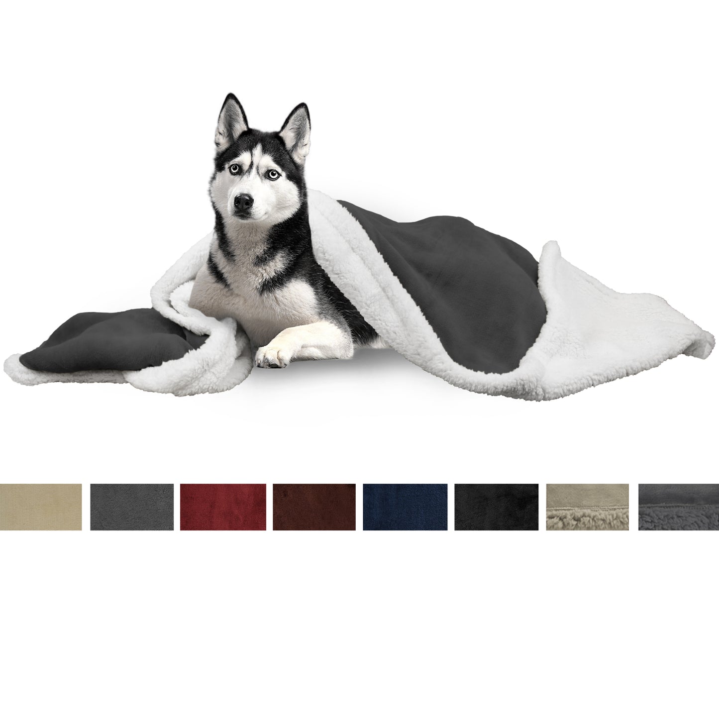 Dog Blanket for Medium Large Dogs Pet Soft Fleece Durable Warm Sherpa Reversible