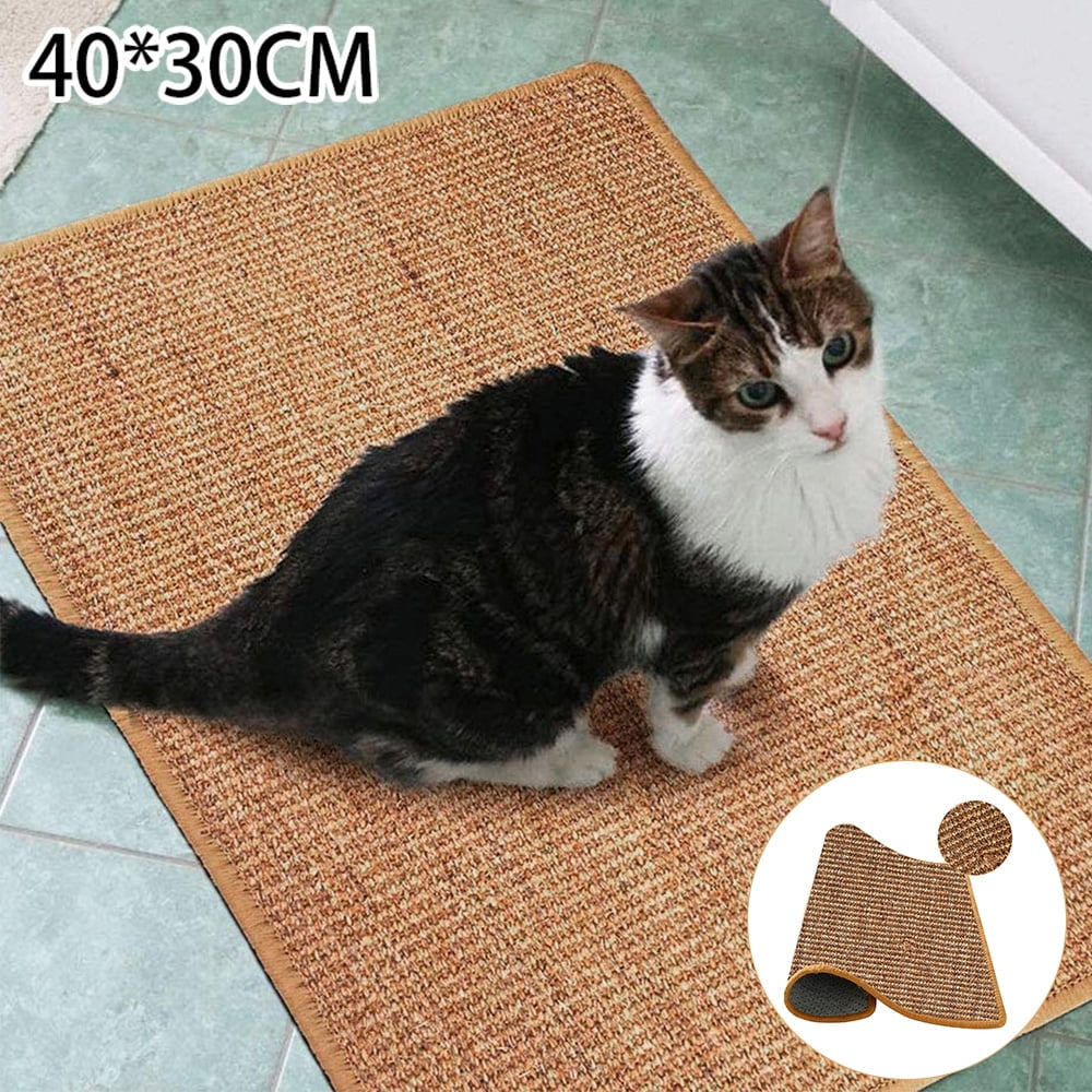 Cat Scratching Mat, Tough Natural Sisal Scratching Pad, Anti-Slip Cat Scratch Rug Sleeping Carpet, Superior Cat Claws Care Toy for Cat Grinding Claws and Protecting