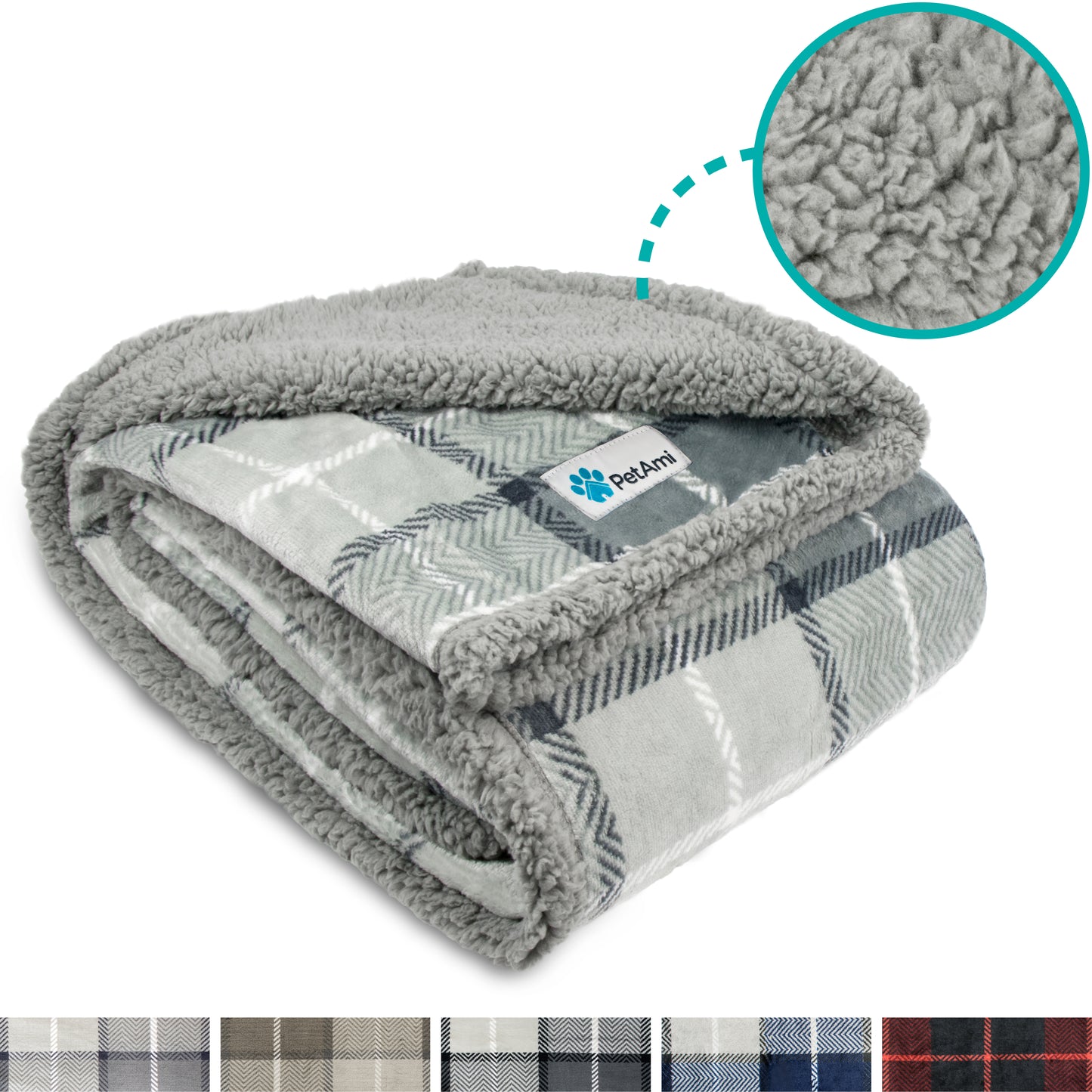 Dog Blanket for Medium Large Dogs Pet Soft Fleece Durable Warm Sherpa Reversible