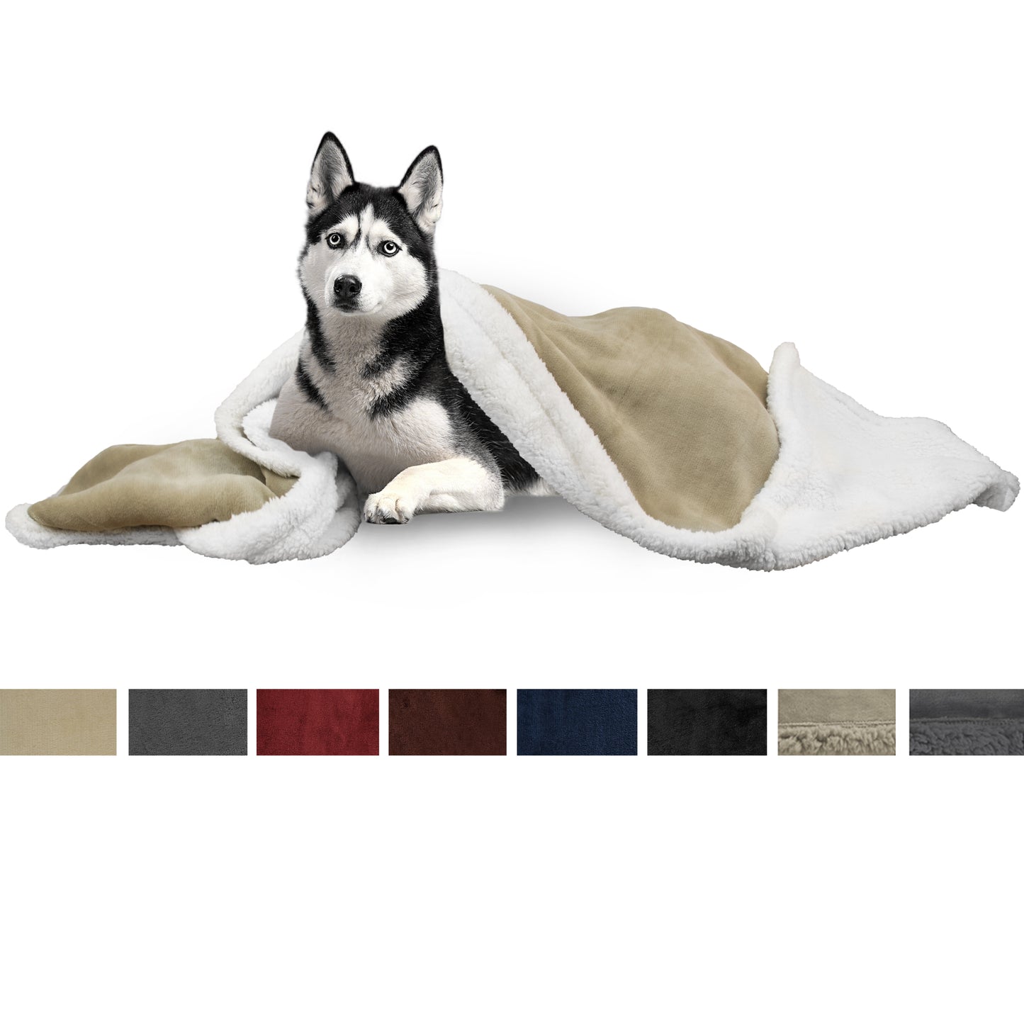 Dog Blanket for Medium Large Dogs Pet Soft Fleece Durable Warm Sherpa Reversible