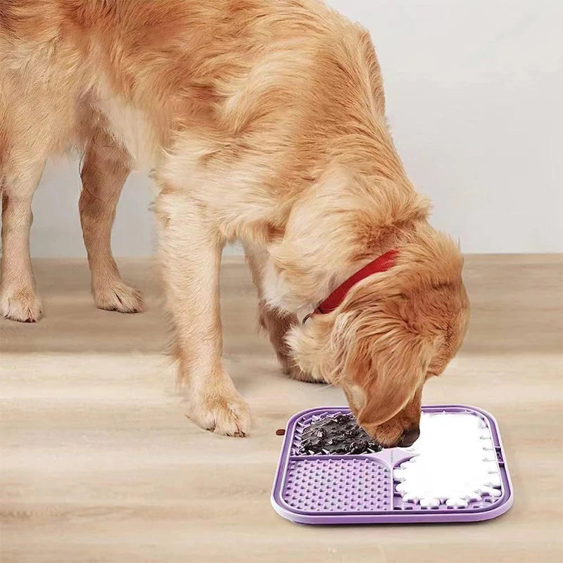 Pet Placemat Cat Slow Feeding Mat Dog Lick Mats Silicone Pets Eating Slowly Food Pad Cats Dogs Lick Yogurt, Peanut Butter