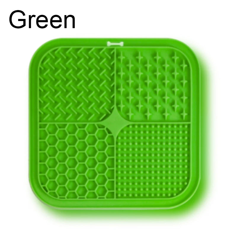 Pet Placemat Cat Slow Feeding Mat Dog Lick Mats Silicone Pets Eating Slowly Food Pad Cats Dogs Lick Yogurt, Peanut Butter