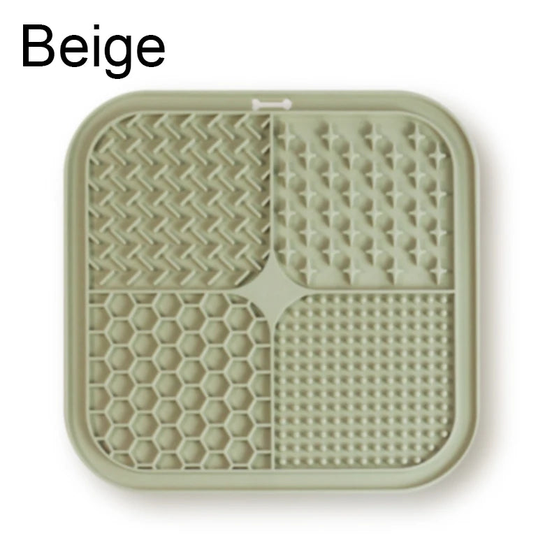 Pet Placemat Cat Slow Feeding Mat Dog Lick Mats Silicone Pets Eating Slowly Food Pad Cats Dogs Lick Yogurt, Peanut Butter