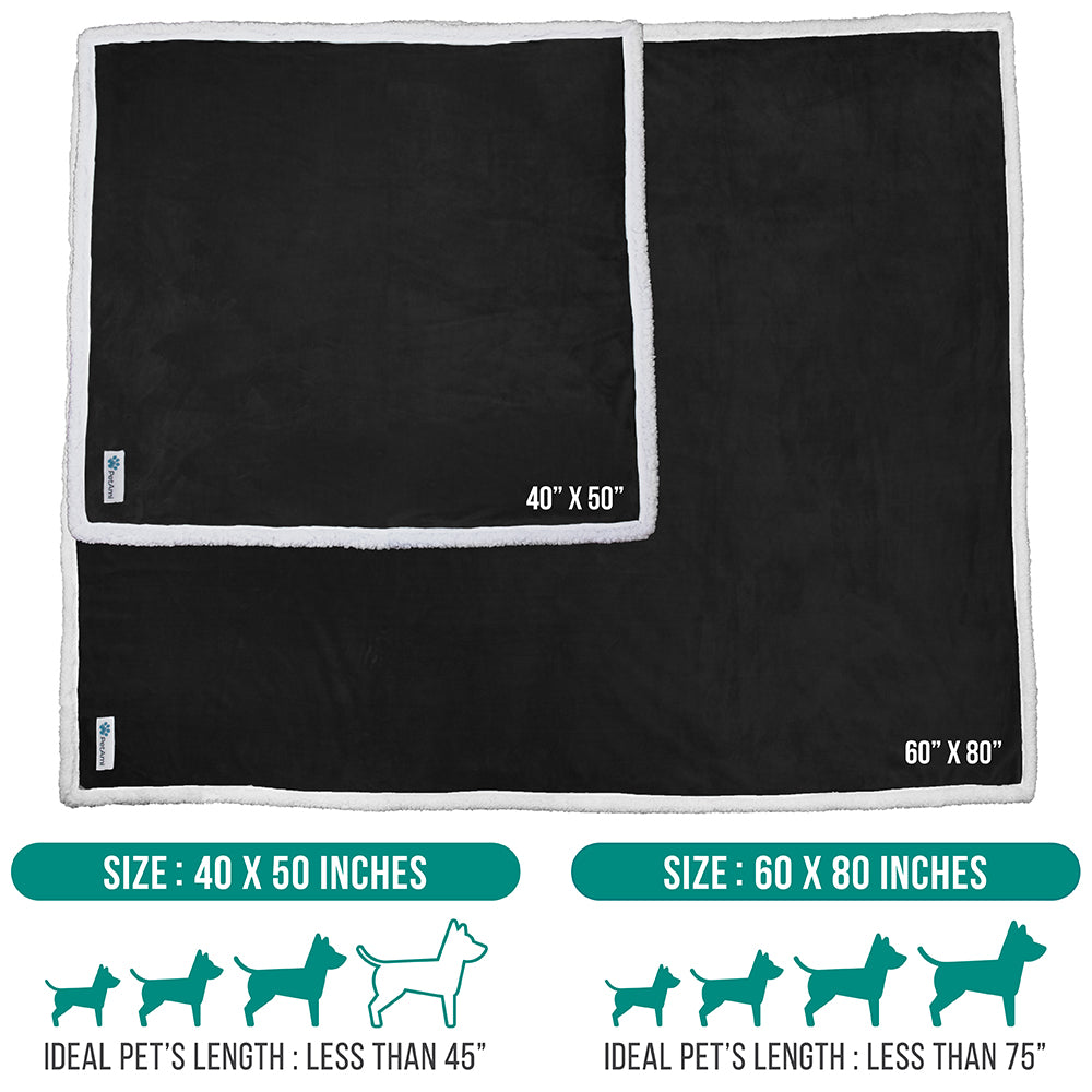 Dog Blanket for Medium Large Dogs Pet Soft Fleece Durable Warm Sherpa Reversible