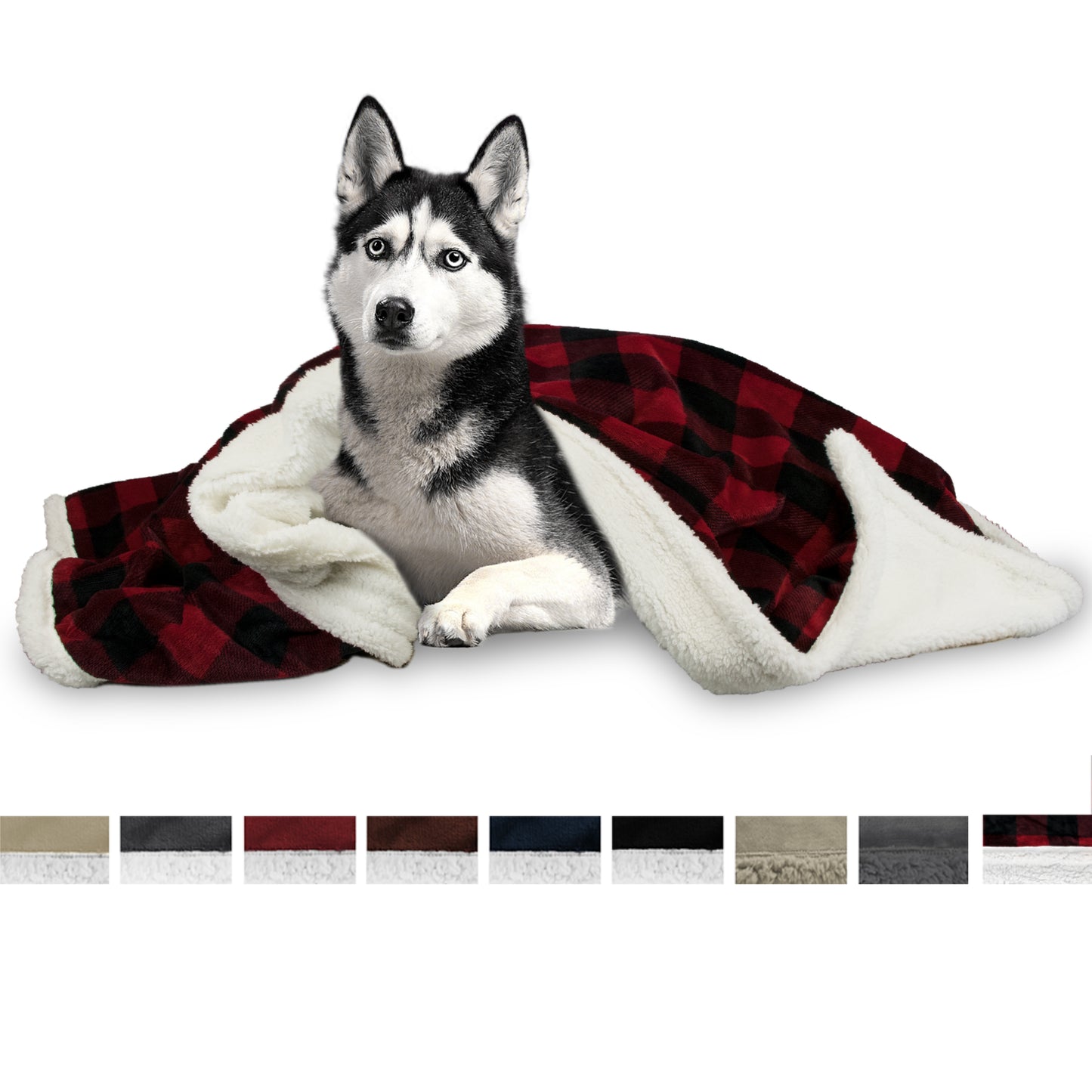 Dog Blanket for Medium Large Dogs Pet Soft Fleece Durable Warm Sherpa Reversible