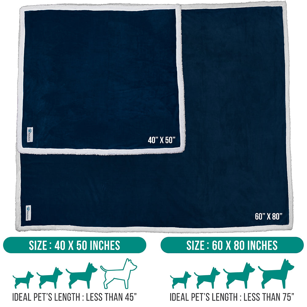 Dog Blanket for Medium Large Dogs Pet Soft Fleece Durable Warm Sherpa Reversible