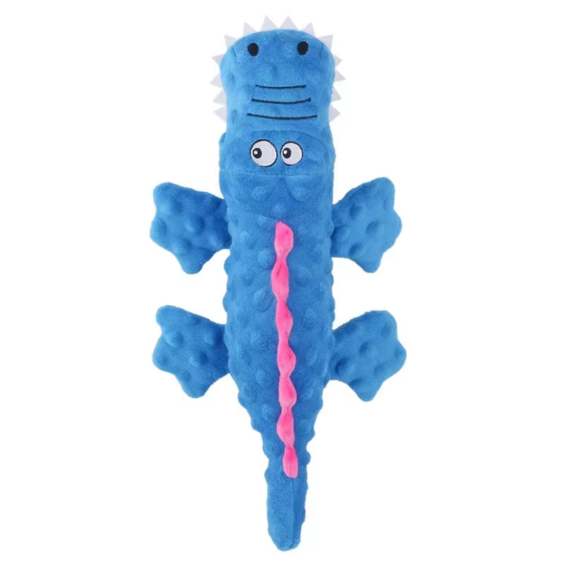 Pet Plush Toy Dog Sound Crocodile Animal Shape Toy Interactive Dog Teeth Clean Chew Toy Pet Supplies for Small Meduim Large Dog