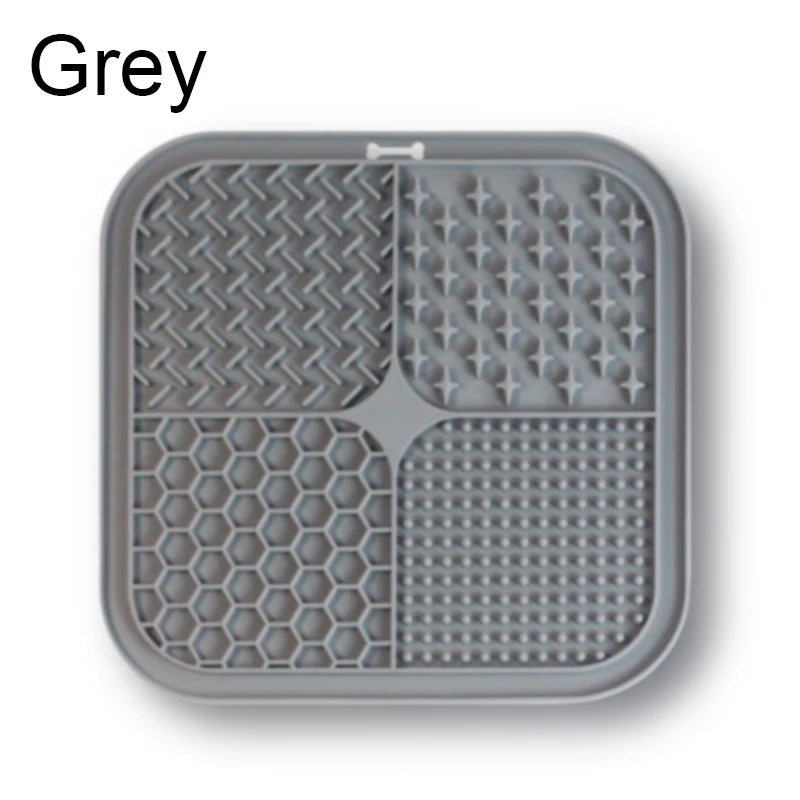 Pet Placemat Cat Slow Feeding Mat Dog Lick Mats Silicone Pets Eating Slowly Food Pad Cats Dogs Lick Yogurt, Peanut Butter