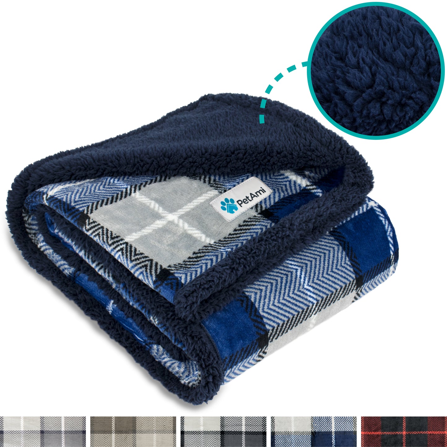 Dog Blanket for Medium Large Dogs Pet Soft Fleece Durable Warm Sherpa Reversible