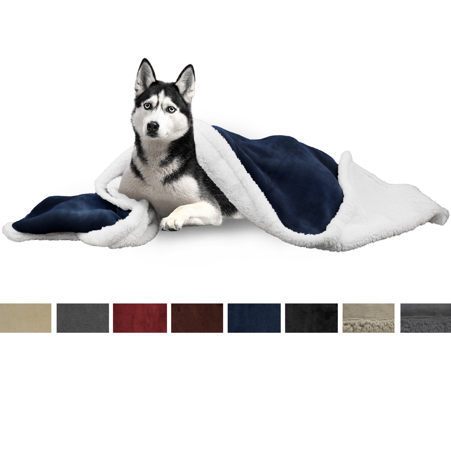 Dog Blanket for Medium Large Dogs Pet Soft Fleece Durable Warm Sherpa Reversible