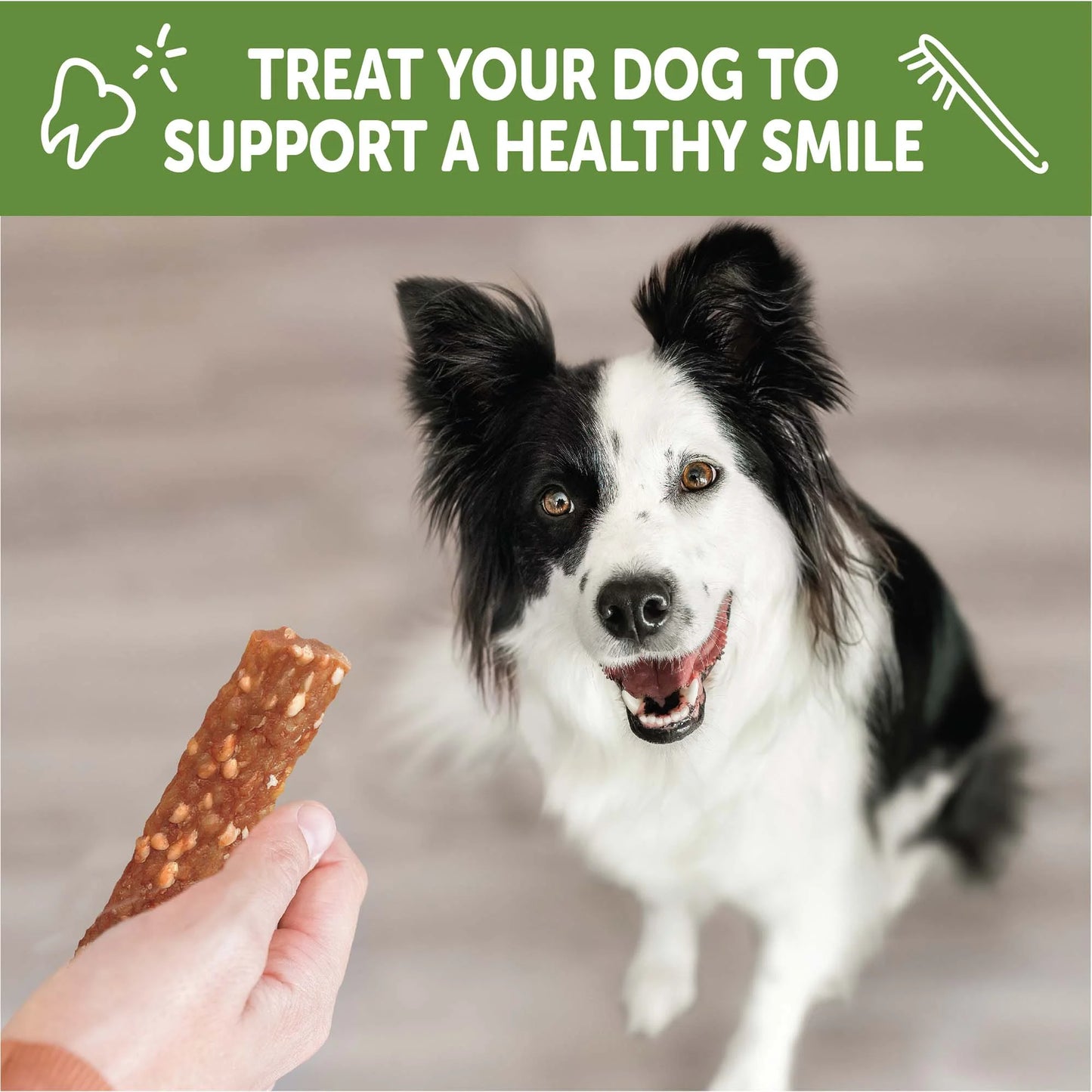 by Wellness Veggie Strip Natural Grain Free Dental Chews for Dogs, Medium Breed, 14 Count