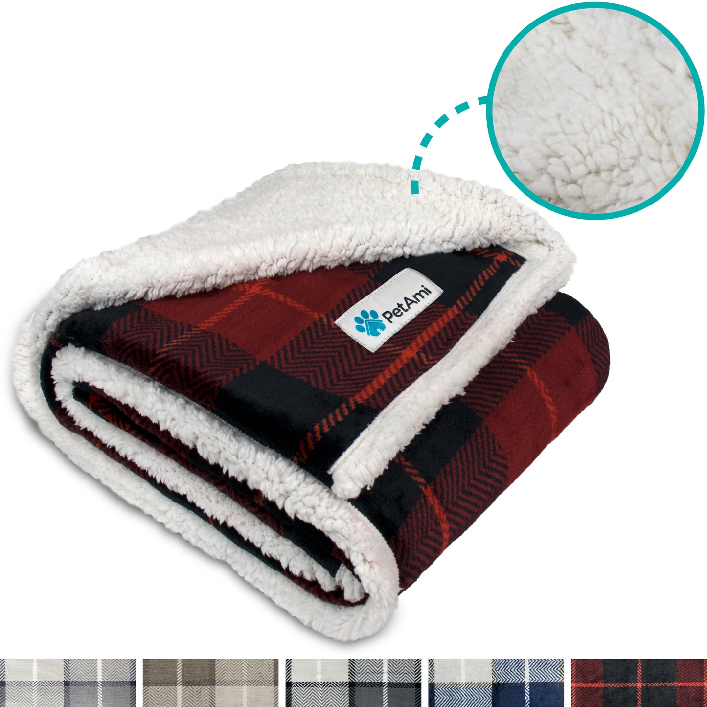 Dog Blanket for Medium Large Dogs Pet Soft Fleece Durable Warm Sherpa Reversible
