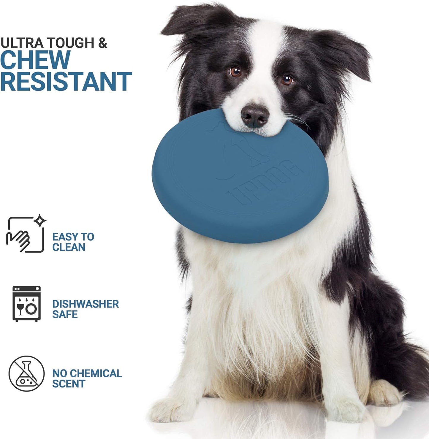 Dog Frisbee | Made in USA | Small 6-Inch Flying Disc for Dogs (Blue)