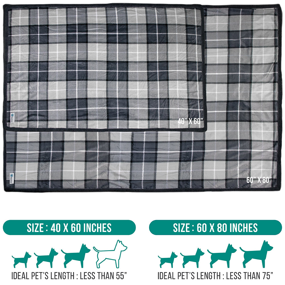 Dog Blanket for Medium Large Dogs Pet Soft Fleece Durable Warm Sherpa Reversible