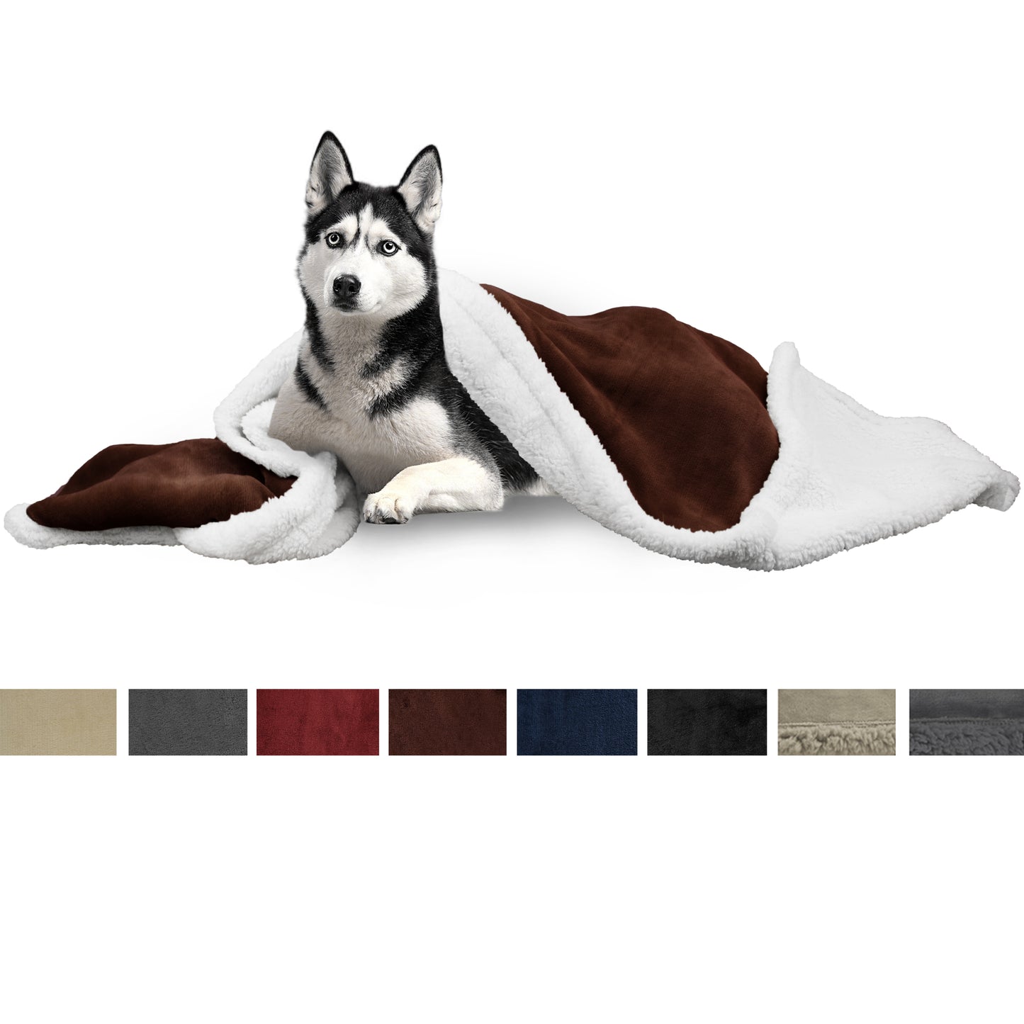 Dog Blanket for Medium Large Dogs Pet Soft Fleece Durable Warm Sherpa Reversible