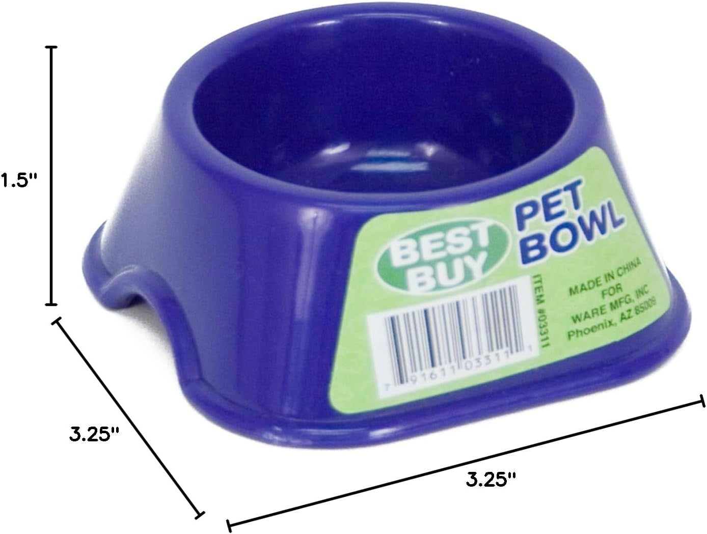 Best Buy Plastic Pet Bowl for Small Pets - Small