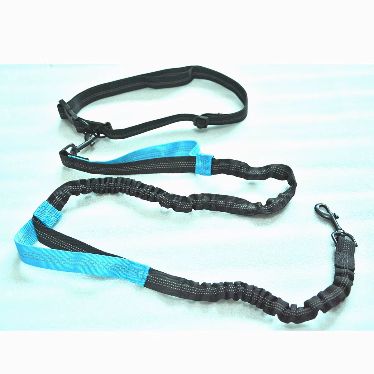 Retractable Hands Free Dog Leash for Running Double Handles Elastic Cord Reflective Large Dog Leash Pet Supplies