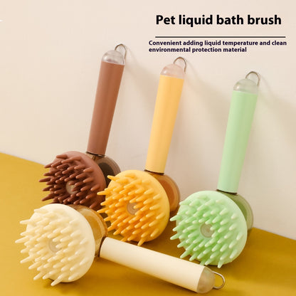 3 in 1 Pets Bath Brush for Dogs and Cats Shower Massage Brush, Depilation Comb and Foaming Tool, Anti-Frizz Beauty Brush Pet Products