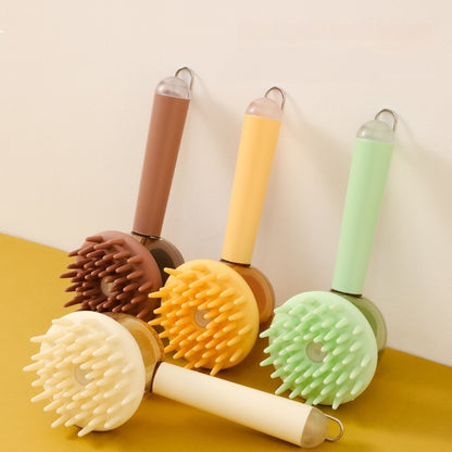 3 in 1 Pets Bath Brush for Dogs and Cats Shower Massage Brush, Depilation Comb and Foaming Tool, Anti-Frizz Beauty Brush Pet Products