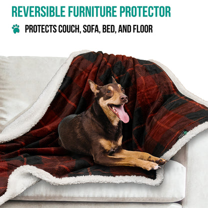 Dog Blanket for Medium Large Dogs Pet Soft Fleece Durable Warm Sherpa Reversible