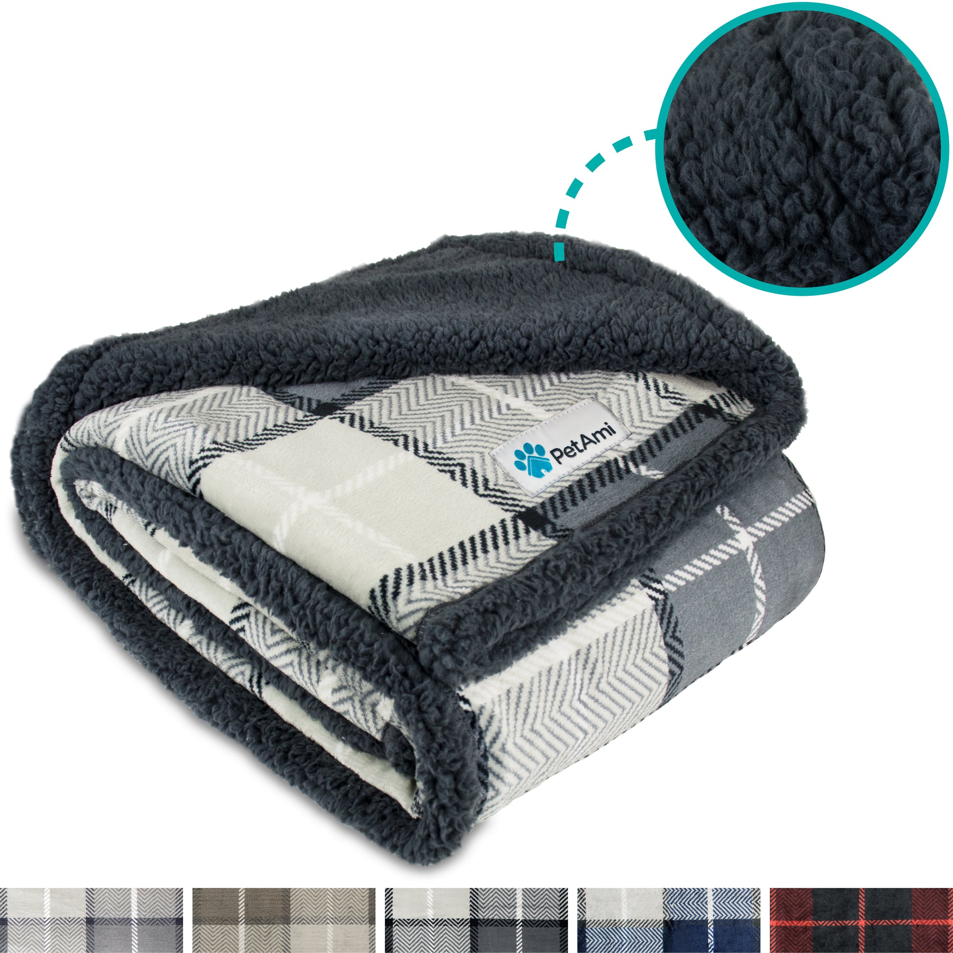 Dog Blanket for Medium Large Dogs Pet Soft Fleece Durable Warm Sherpa Reversible