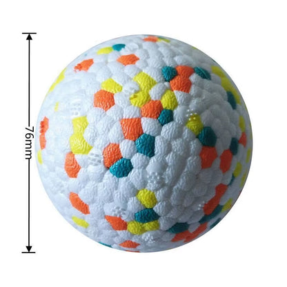 1Pc Teething Pet Toy Dog Solid Toy Ball Interactive Dog Toy Light Popcorn Ball Dog Ball Light Chew Rubber Ball High Elastic Bite