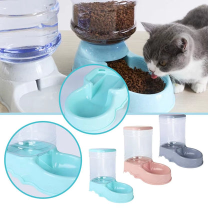 Pet Automatic Feeder Cat Drinking Bowl Cat Bowl Large Capacity Dog Bowl Combination Storage Bin Pet Supplies