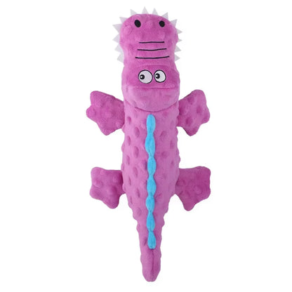 Pet Plush Toy Dog Sound Crocodile Animal Shape Toy Interactive Dog Teeth Clean Chew Toy Pet Supplies for Small Meduim Large Dog