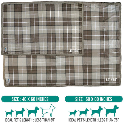 Dog Blanket for Medium Large Dogs Pet Soft Fleece Durable Warm Sherpa Reversible