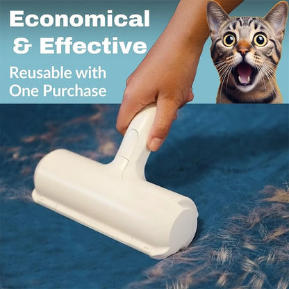 1PC Reusable Pet Hair Removal Mitts & Rollers for Cat & Dog-Self-Cleaning Lint Roller Set for Furniture Couch Carpet