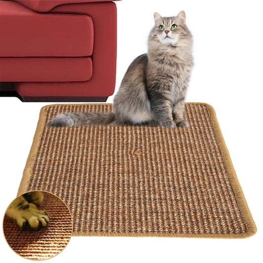 Cat Scratching Mat, Tough Natural Sisal Scratching Pad, Anti-Slip Cat Scratch Rug Sleeping Carpet, Superior Cat Claws Care Toy for Cat Grinding Claws and Protecting