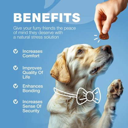 Calming Chews for Dogs Duck Flavor Canine Supplement for All Breeds and Sizes