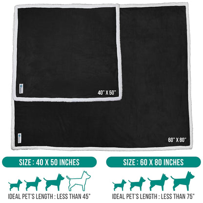 Dog Blanket for Medium Large Dogs Pet Soft Fleece Durable Warm Sherpa Reversible