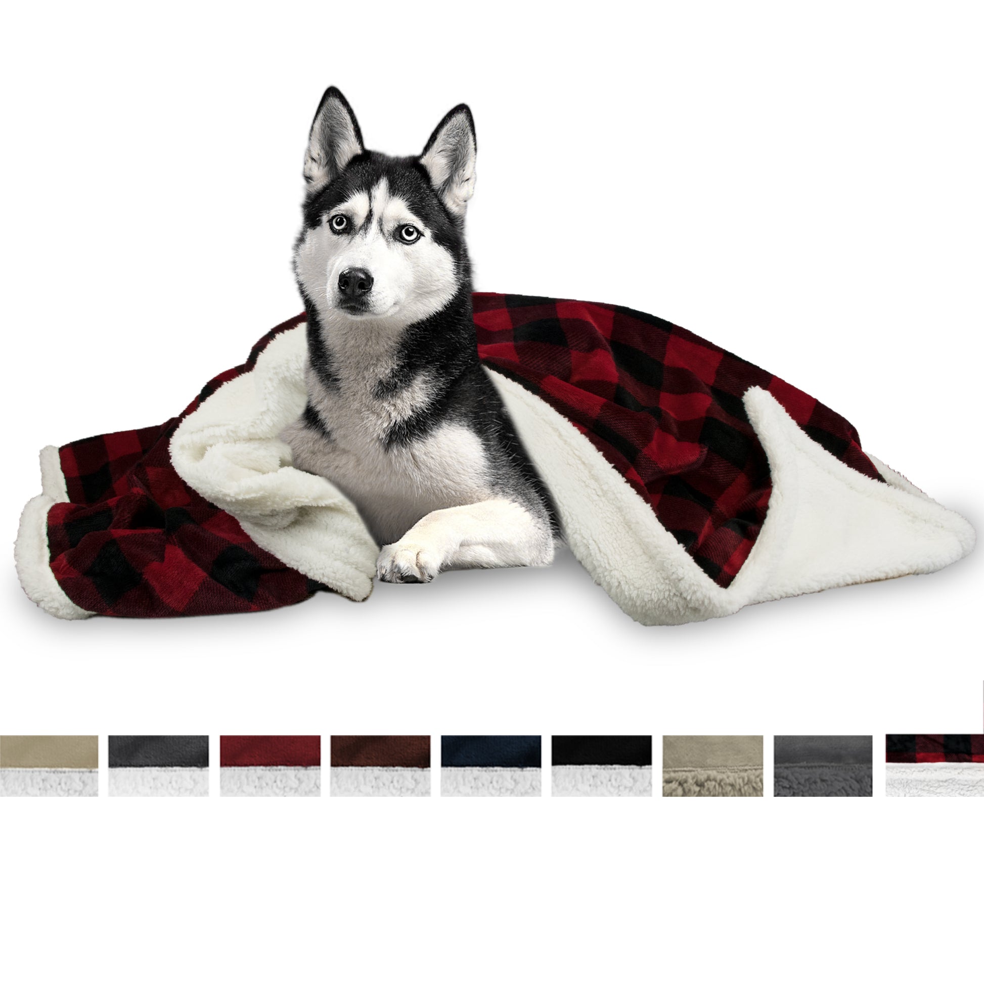 Dog Blanket for Medium Large Dogs Pet Soft Fleece Durable Warm Sherpa Reversible