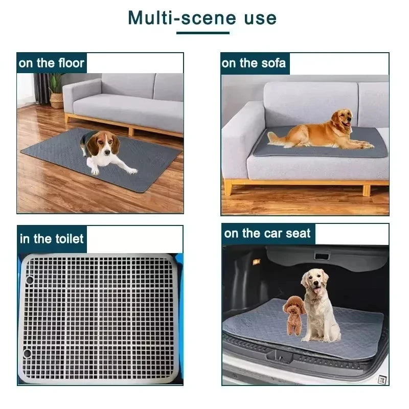 Dog Urine Pads Washable Reusable anti Slip Pet Pee Pad Puppy Training Pad Pet Bed Urine Mat for Car Seat Cover Pet Supplies