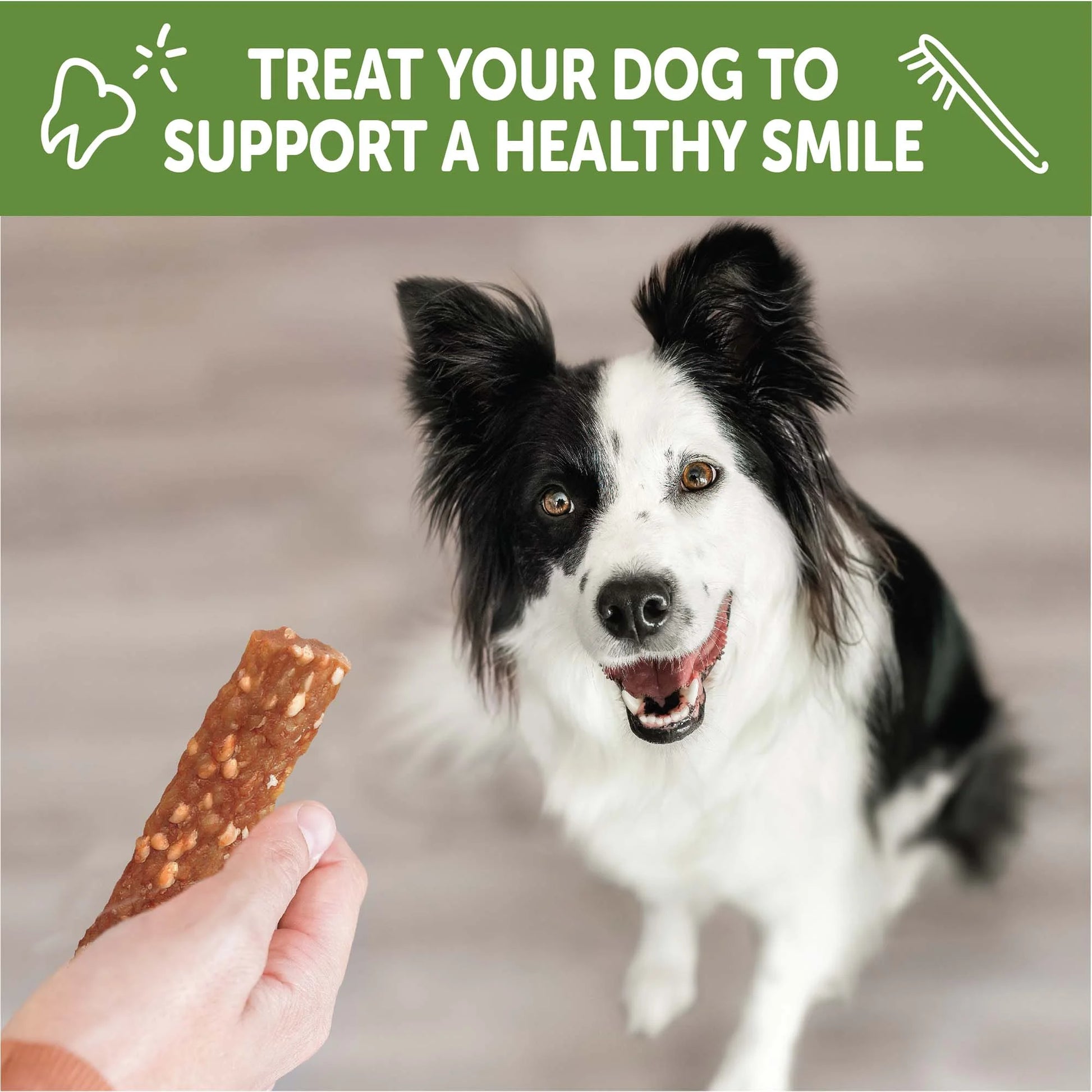 by Wellness Veggie Strip Natural Grain Free Dental Chews for Dogs, Medium Breed, 14 Count