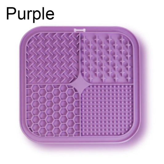 Pet Placemat Cat Slow Feeding Mat Dog Lick Mats Silicone Pets Eating Slowly Food Pad Cats Dogs Lick Yogurt, Peanut Butter